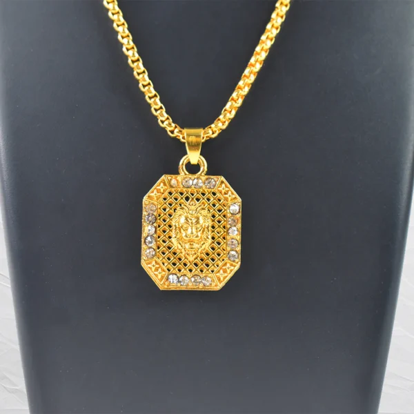 Plushy Lion Golden Chain for Men - Image 3
